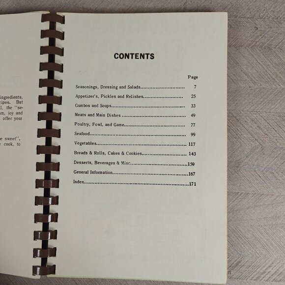 Deep South Cooking Vintage Spiral-Bound Cookbook 1977 Cajun Creole Local Ethnic - Picture 3 of 7
